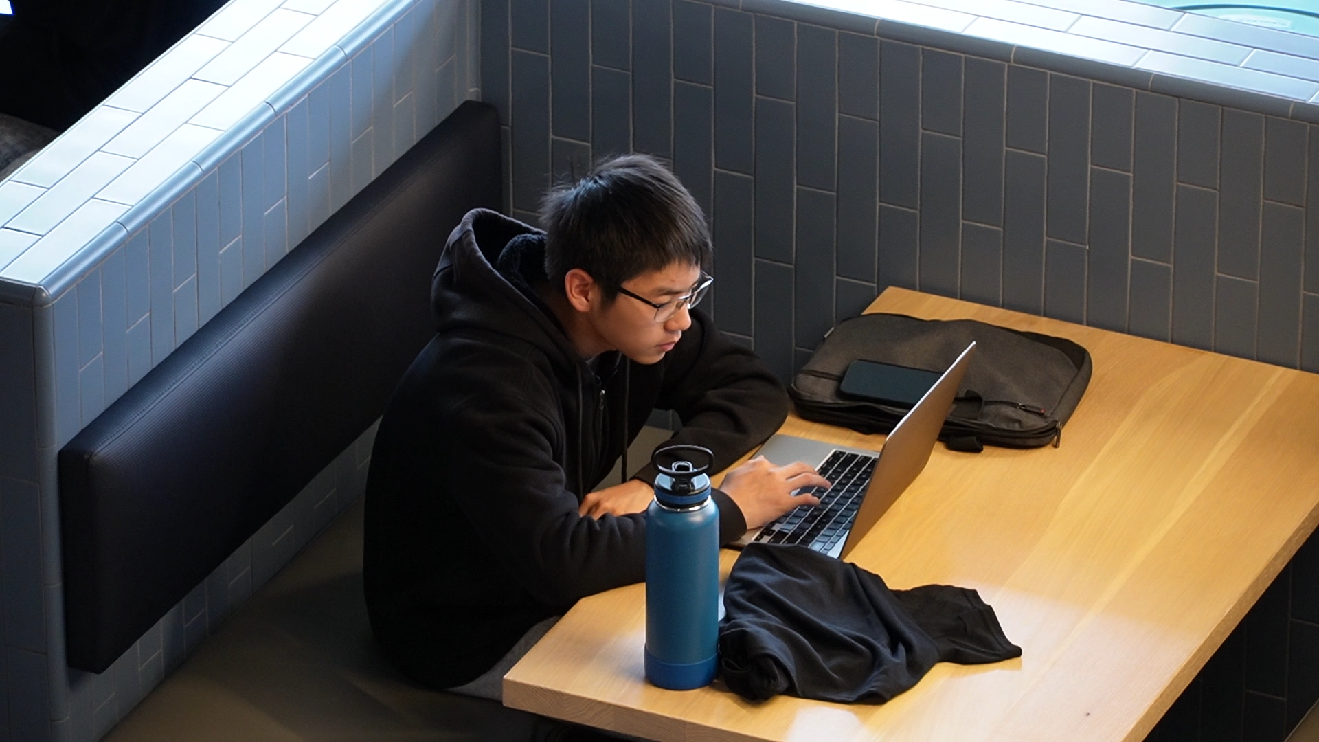 Student coding individually